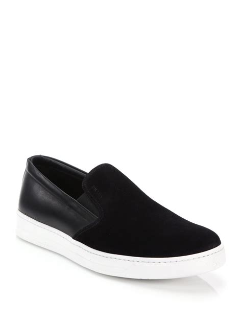 prada men slip on sneakers.